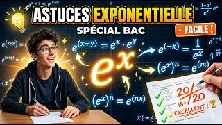 Miniature : Fonction exponentielle : les astuces qui reviennent dans presque tous les sujets du Bac