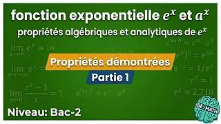 Miniature : 📚 Fonction exponentielle naturelle: cours complet, propriétés et démonstrations | Partie 1