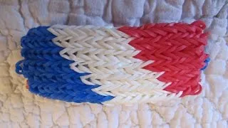 Miniature : Bracelet rainbow loom, drapeau français, coupe du monde de foot 2018
