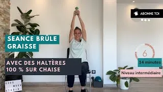 Miniature : Brûle-graisse sur CHAISE 100 % – Séance adaptée OBESITE & DOULEURS articulaires