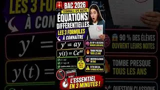 Miniature : question 1 🚨 BAC 2026 🚨 Équations différentielles Terminale Spé Maths : TOUT ce qu'il faut savoir