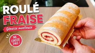 Miniature : Roulé Fraise Ultra Moelleux : la Génoise qui ne Casse Pas !