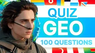 Miniature : Quiz Pays du MONDE, niveau : DIFFICILE 👔 100 Questions 📐 Géographie