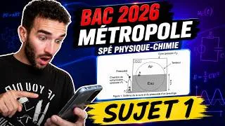 Miniature : PHYSIQUE CHIMIE BAC METROPOLE 2026 J1 GROS EXO PHYSIQUE 😱 EXO LAVE LINGE 💥 CORRECTION - REVIEW
