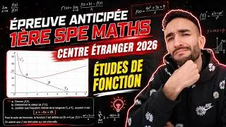 Miniature : EPREUVE ANTICIPÉE SPÉ MATHS - CENTRE ETRANGER 2026 💥 EXO FONCTION CORRECTION COMPLETE 🎯