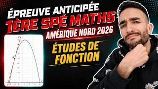 Miniature : ÉPREUVE ANTICIPÉE AMERIQUE NORD 2026 💥 ETUDES DE FONCTIONS CORRECTION 🎯 TRES SIMPLE