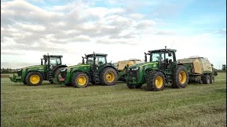 Miniature : 3x JOHN DEERE 8R + KRONE 1290 (SARL Ouvrard Fontenit)