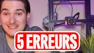Miniature : 5 ERREURS de DÉBUTANT en IMPRESSION 3D et les SOLUTIONS