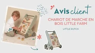 Miniature : [LITTLE DUTCH] LE CHARIOT DE MARCHE EN BOIS LITTLE FARM