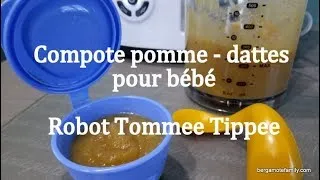 Miniature : Recette de compote pour bébé pomme datte - robot Tommee Tippee / Allobébé