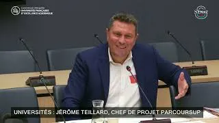 Miniature : ​@senat audition de Jérôme Teillard, chef de projet Parcoursup CE UNIVERSITÉS