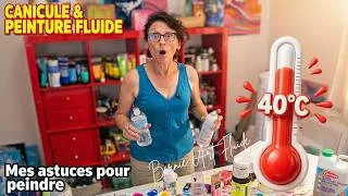 Miniature : CANICULE : Fait il trop chaud pour peindre ? #acryliquepouring