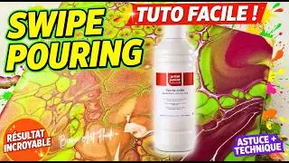 Miniature : Swipe pouring au vernis colle #acryliquepouring