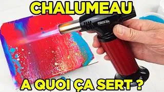 Miniature : Utilisation du chalumeau en peinture fluide pouring #acryliquepouring