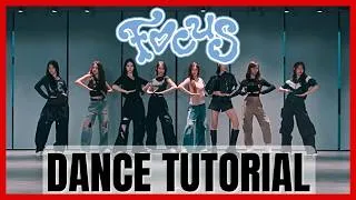 Miniature : Hearts2Hearts - 'FOCUS' Dance Practice Mirrored Tutorial (SLOWED)