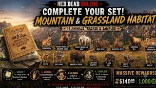 Miniature : Infinite Naturalist XP - and Level Up Naturalist FAST Mountain & Grassland Guide (14 Animals)