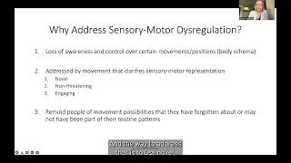 Miniature : Why address sensory-motor dysregulation?