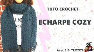 Miniature : TUTO CROCHET ECHARPE FACILE - ECHARPE COZY