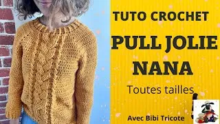Miniature : Pull Jolie Nana - Toutes tailles - TUTO CROCHET
