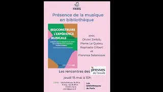 Miniature : Les rencontres des Presses de l'Enssib au CDML : présence de la musique en bibliothèque