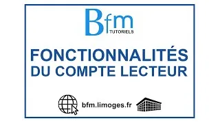 Miniature : Fonctionnalités du compte lecteur