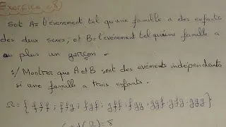 Miniature : Probabilité S3 (corrigé TD) exercice8 *independant - dependant* #parties 7