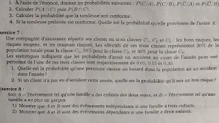 Miniature : Probabilité S3 (corrigé TD) exercice7 *arbre de probabilité, formule total, formule bayes #parties 6