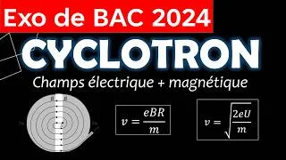 Miniature : Cyclotron - exo de BAC corrigé | Champs électriques et magnétiques (BAC de Physique)