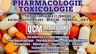 Miniature : QCM Pharmacologie & Toxicologie - 30 Questions avec réponses détaillées (Médecine, Biologie) 💊 🔬