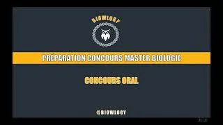 Miniature : Préparation Concours Master Biologie | Concours Oral