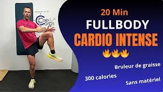 Miniature : 🔥 FULL BODY CARDIO INTENSE – 20 MINUTES POUR BRÛLER JUSQU’À 300 CALORIES 🔥