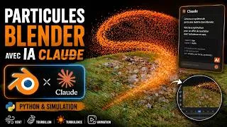 Miniature : Blender 5.x Tuto Français - Tourbillon de particules - IA Claude