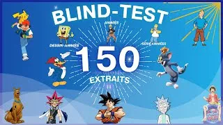 Miniature : BLIND-TEST 🎶 ANIMATION , 150 EXTRAITS (dessin animés, animés, série)