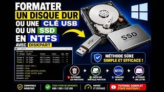 Miniature : Réparer et formater un disque dur, SSD ou clé USB devenus invisibles avec DiskPart