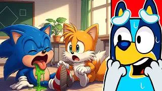 Miniature : BLUEY DÉCOUVRE BÉBÉ SONIC qui EST MALADE ! ANIMATION !