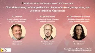 Miniature : 🇬🇧🎓 Does osteopathy still have specific clinical features in the era of EBM? • 9-h e-learning course