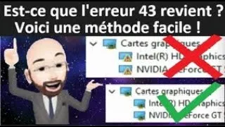 Miniature : Si l'erreur 43 revient , comment résoudre cela ? La carte graphique va détecter le pilote installé.