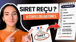 Miniature : Que faire après avoir obtenu son SIRET ? Checklist des 9 étapes indispensables