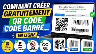 Miniature : Comment créer gratuitement QR CODE , CODE BARRE en image