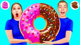 Miniature : Donut Gommeux vs Donut au Chocolat vs Vrai Donut Défi | Bataille Comestible par BooGaGa