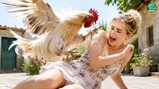 Miniature : 80 des attaques de poulets les plus brutales contre des humains, filmées par une caméra #4
