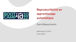 Miniature : Reproductibilité en apprentissage automatique | Bootcamp 2022