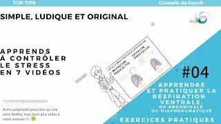 Miniature : La Respiration abdominale, ventrale ou diaphragmatique pour réduire stress, douleur et insomnie.