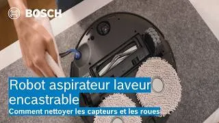 Miniature : Robot aspirateur laveur intégrable Bosch : nettoyer les capteurs et les roues | Bosch Home France