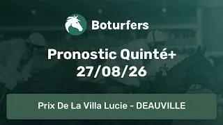 Miniature : Pronostic PMU du Quinté du jour du 27/08/26: R1C8 - DEAUVILLE