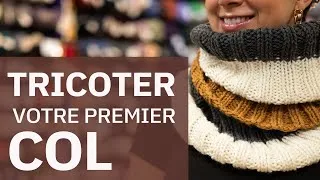 Miniature : Tricoter votre premier COL | Tuto Tricot pour débutant (avec côtes 2-2)🧶