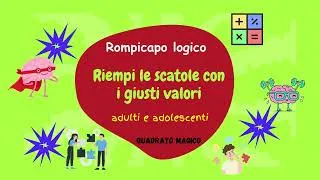 Miniature : Rompi la sfida Logica Risolvi i puzzle Riempi le caselle con i valori corretti Quadrato Magico