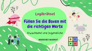Miniature : Knacken Sie das Logikrätsel der Herausforderung und lösen Sie die Felder mit den richtigen Werten