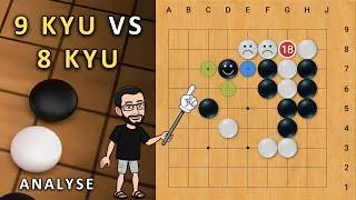 Miniature : 9 Kyu VS 8 Kyu - Commentaire de Partie de Go 9x9