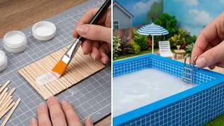 Miniature : Maison Miniature DIY avec Piscine! 🏡💦